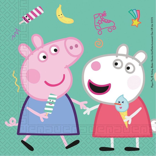 Hovedbilde Servietter Peppa gris 33x33cm 20stk
