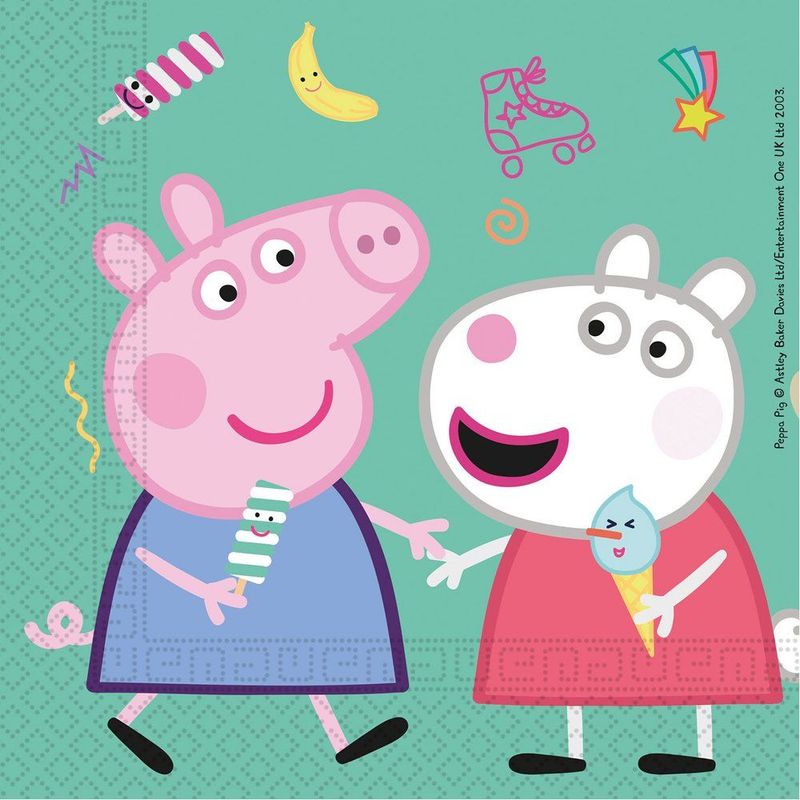 Servietter Peppa gris 33x33cm 20stk