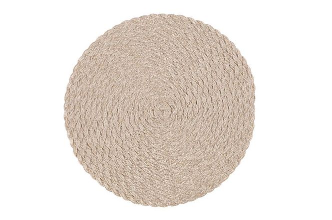 Hovedbilde Spisebrikke rund Beige