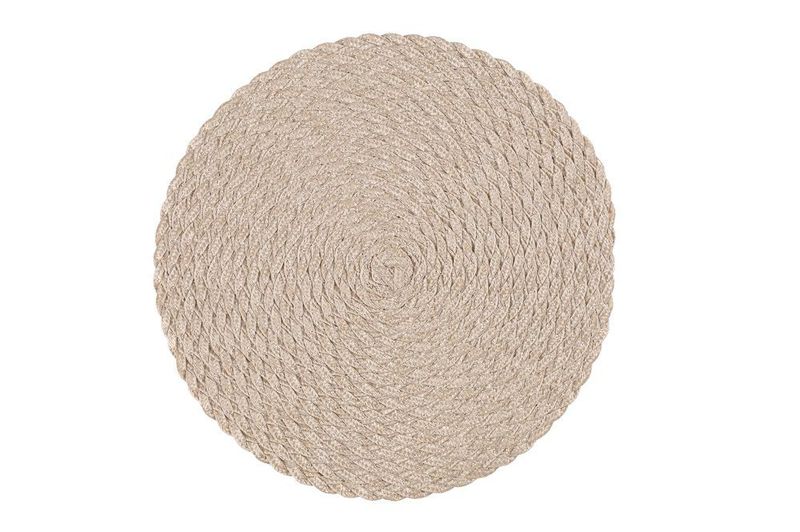 Spisebrikke rund Beige