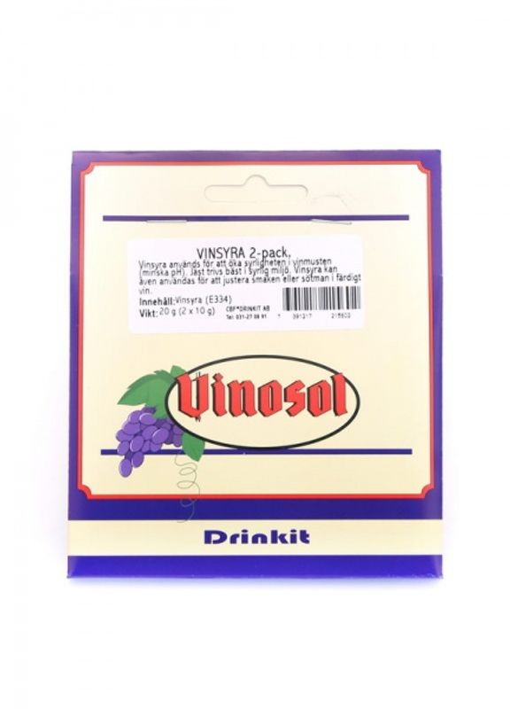 VINOSOL VINSYRE 2X10GR