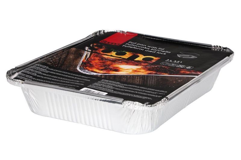 Aluminiumsform med lokk 3pk 3.2L