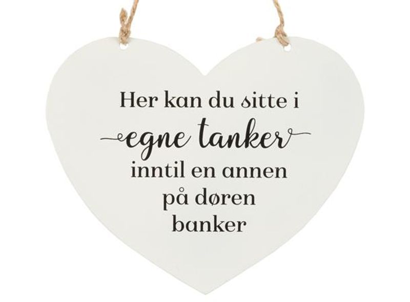 Metallskilt hjerte 