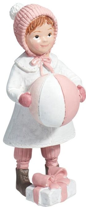 Hovedbilde Julefigur rosa med ball