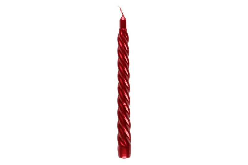 Kronelys spiral rød 23cm