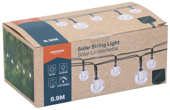 Hovedbilde Solcellelys Lyslenke 50Led pærer