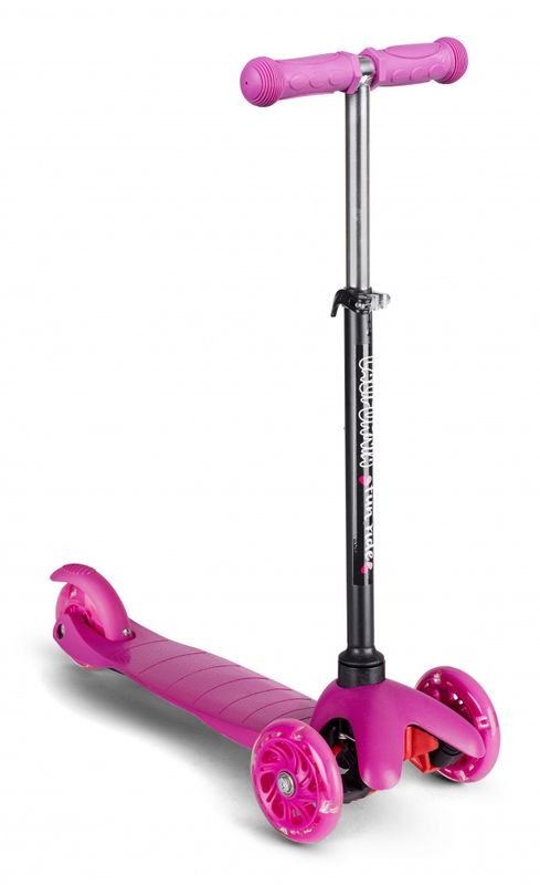 Sparkesykkel 3 hjul med lys farge rosa
