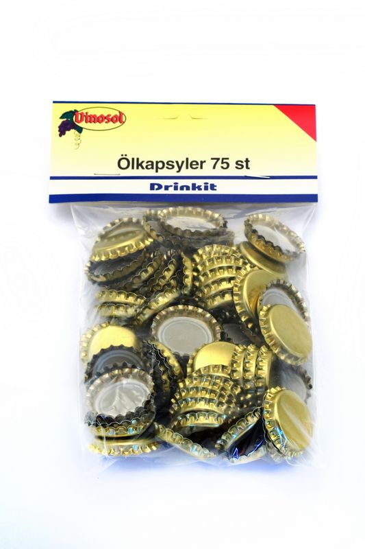 Ølkapsler gull 75pk