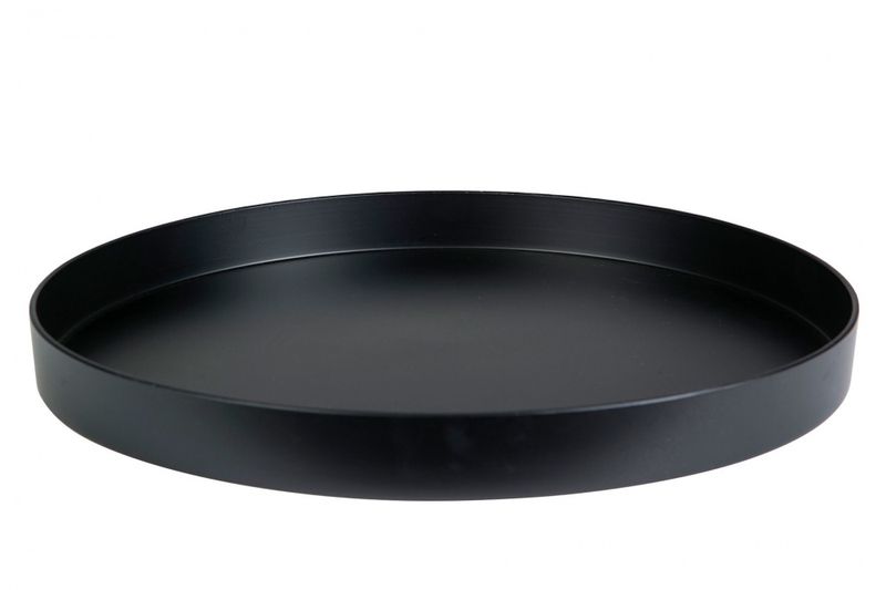 Lysfat Sort plast Ø27x3cm