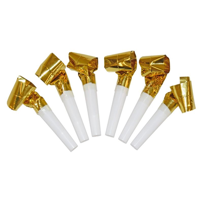 Partyfløyte gull 6pk