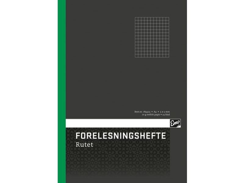Forelesningshefte EMO A4 70g 24bl 5x5 ruter