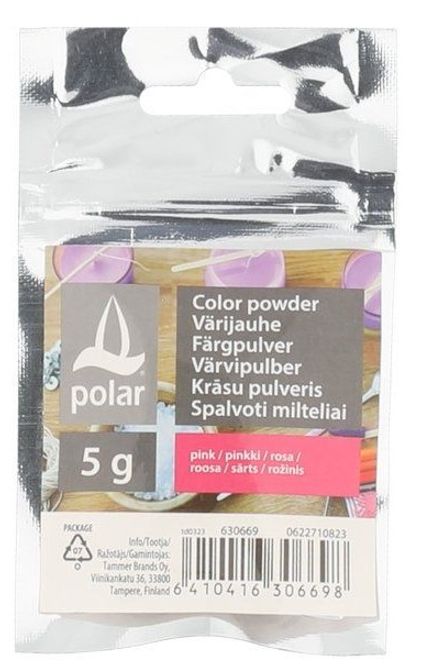 Hovedbilde Pigmentpulver Rosa 5g til farging av lysmassen