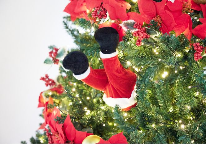 Hovedbilde Juletrepynt bevegelige ben i juletre nisse