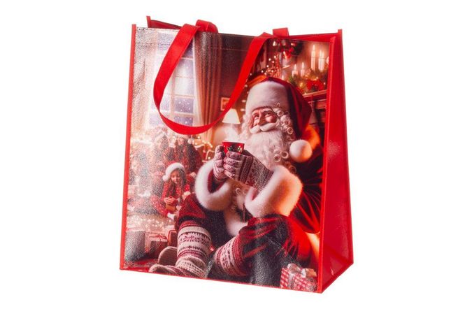 Hovedbilde Handlepose med nissemotiv 40x35x18cm