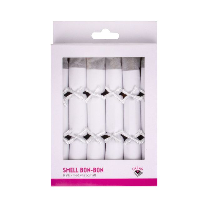 Hovedbilde Knallbon-bon Hvit, 6 Stk