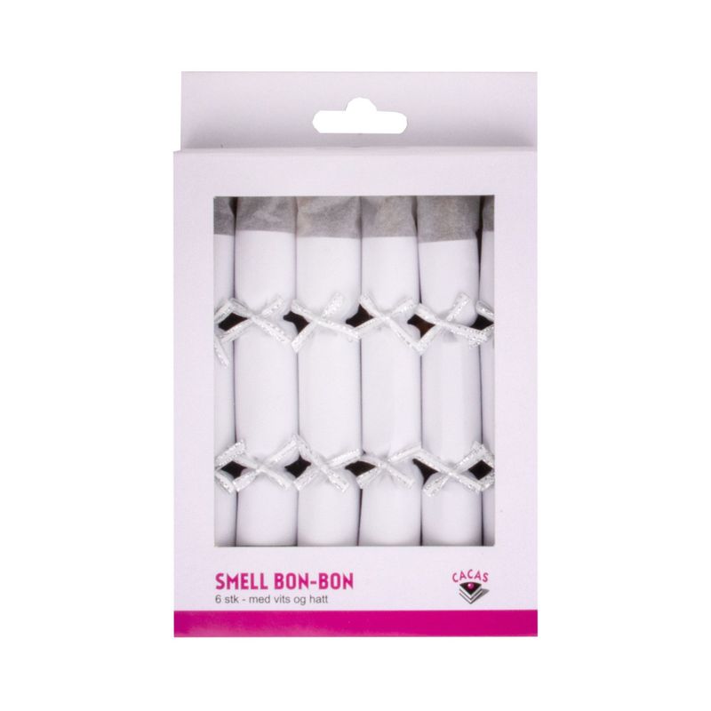 Knallbon-bon Hvit, 6 Stk