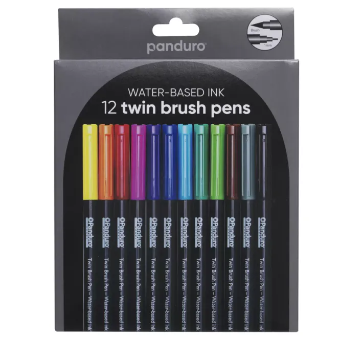 Hovedbilde Panduro Twin Brush Penner Basic 12 stk