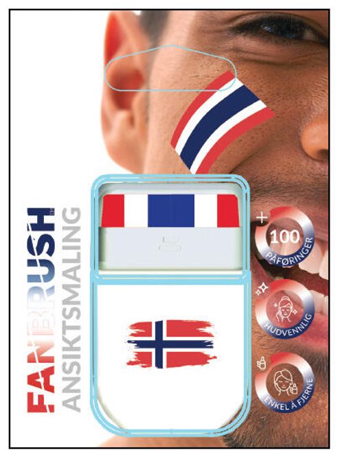 Hovedbilde Ansiktsmaling Norsk flagg