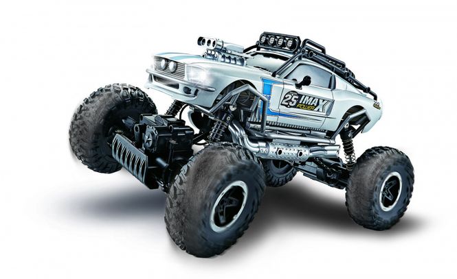 Hovedbilde R/C Rock Crawler offtroader med fjæring, lys og ...