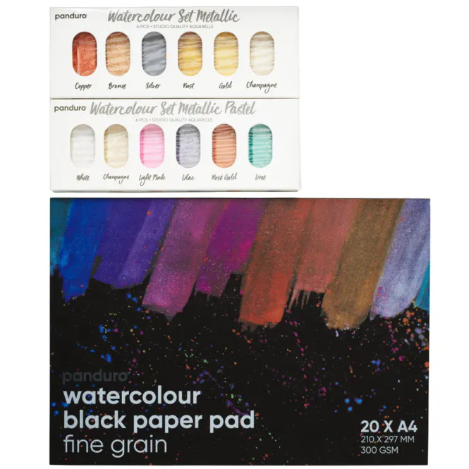 Hovedbilde Akvarellsett Panduro Metallic