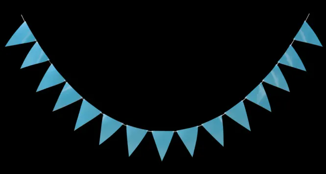 Hovedbilde Banner Triangle Flagg Blå