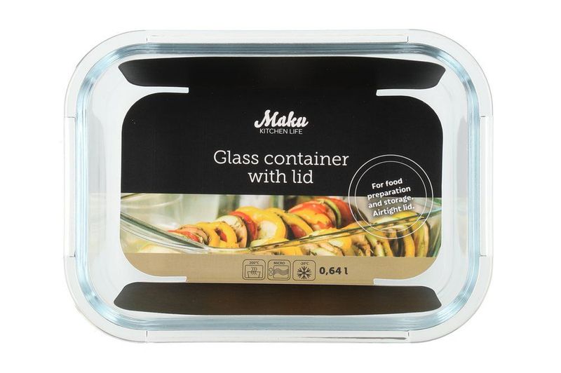 Ildfast form og oppbevaringsbeholder med lokk 640ml