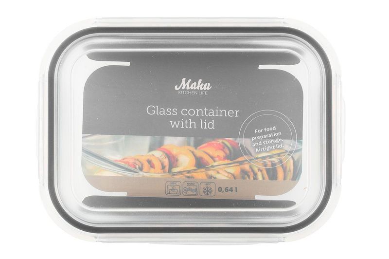 Ildfast form og oppbevaringsbeholder med lokk 640ml