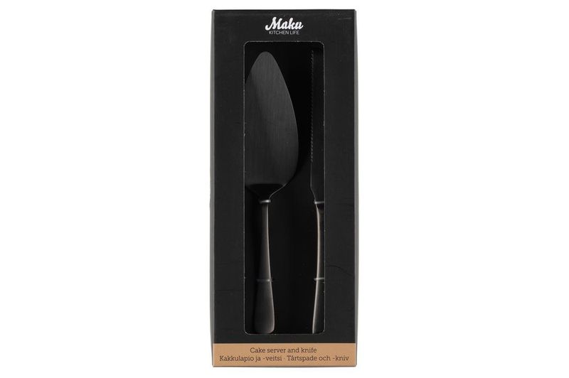 Maku Kakespade og kniv i sett sort