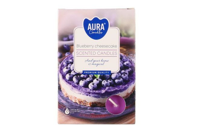 Hovedbilde Duftlys telys Blueberry Cheese Cake 6pk